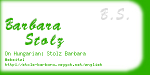 barbara stolz business card